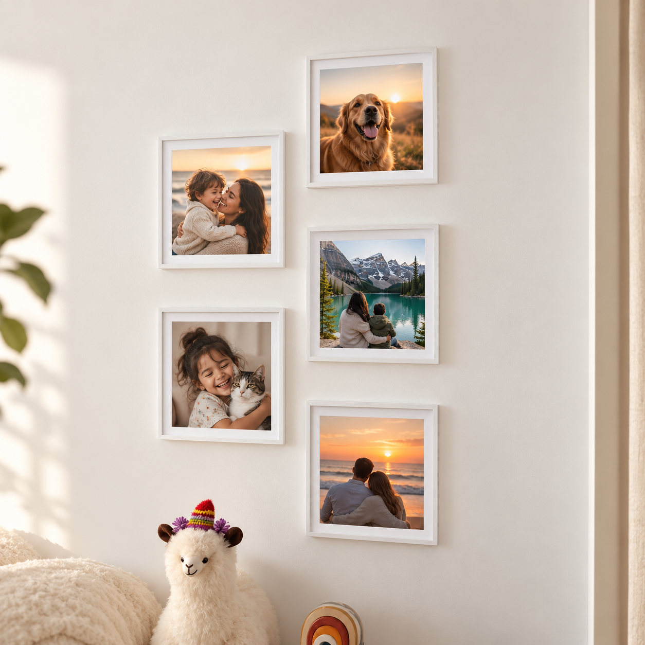 Pack 5 cuadros de 20x20 cm, con adhesivos y foto impresa (Promo Aniversario) - Image 11