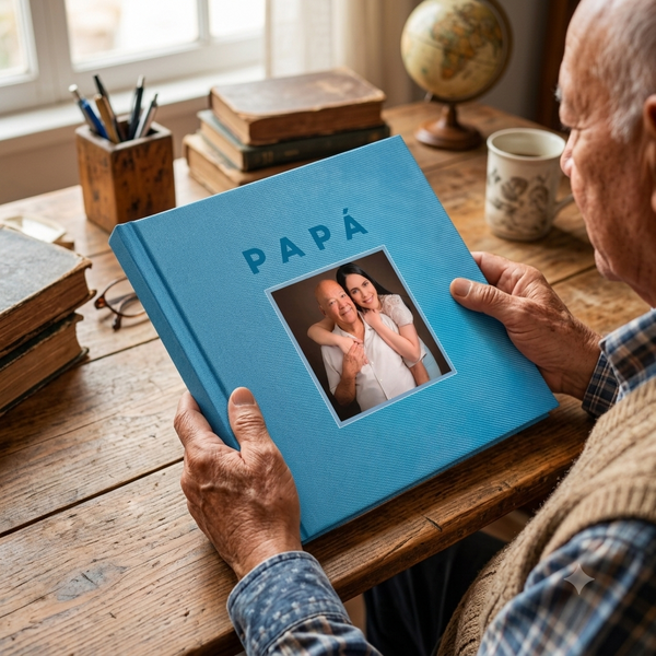 Album de 18x18 cm con Portada cuadrada, tapa dura y diagramación automática (Promo)