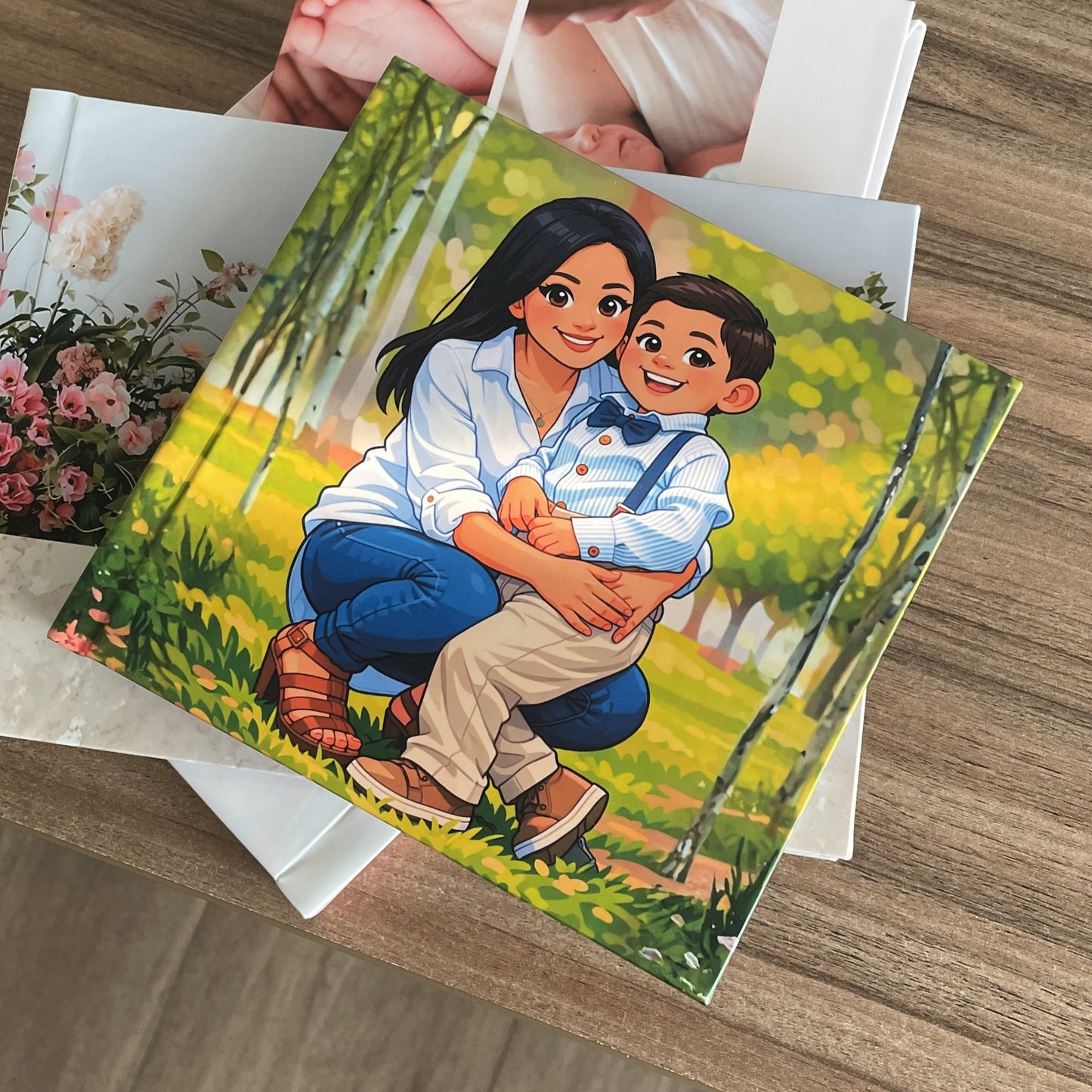 Album Mini con Diseño caricatura de 18x18 cm, tapa dura (Promo)