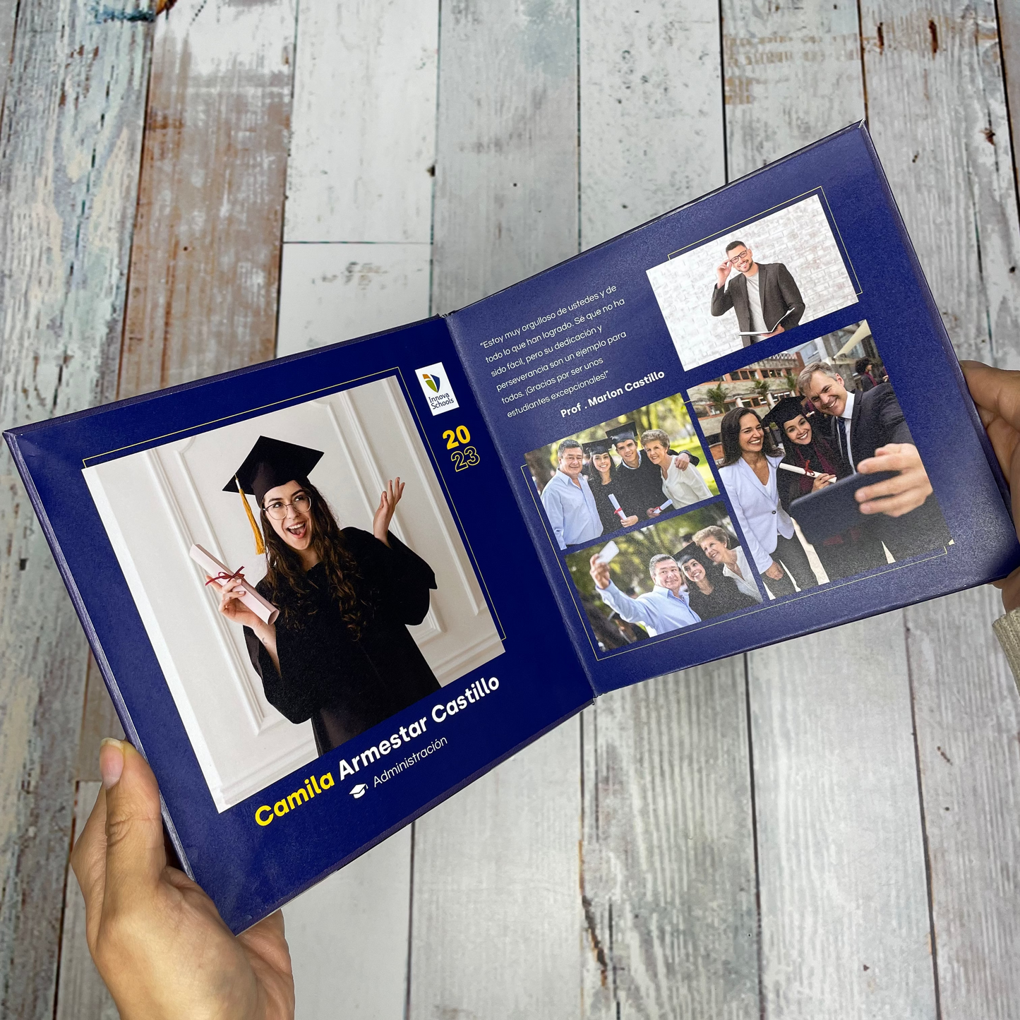 Anuario Escolar con tapa dura y estampado personalizado a partir de 6 und