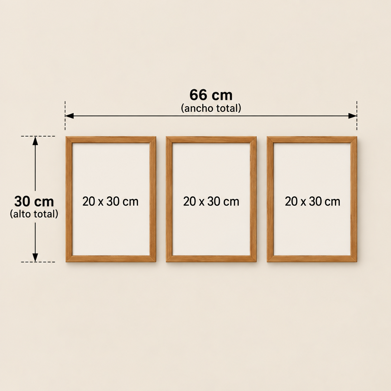 Pack 3 cuadros 20x30cm marco de madera con foto impresa y adhesivos 3M (Promo) - Gallery 4
