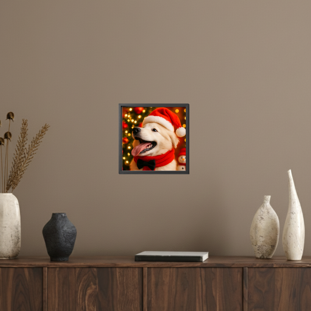 Retrato de Mascotas (hecho con IA) desde 20x20 cm, con foto impresa y adhesivos (Promo)