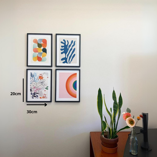 Cuadro de 20x30cm + foto impresa y adhesivos (Promo)