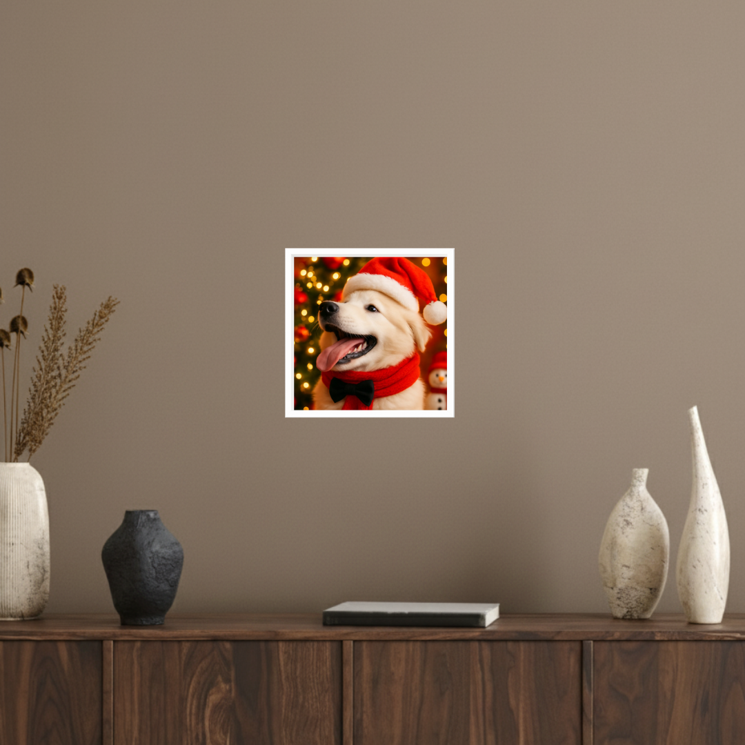 Retrato de Mascotas (hecho con IA) desde 20x20 cm, con foto impresa y adhesivos (Promo)