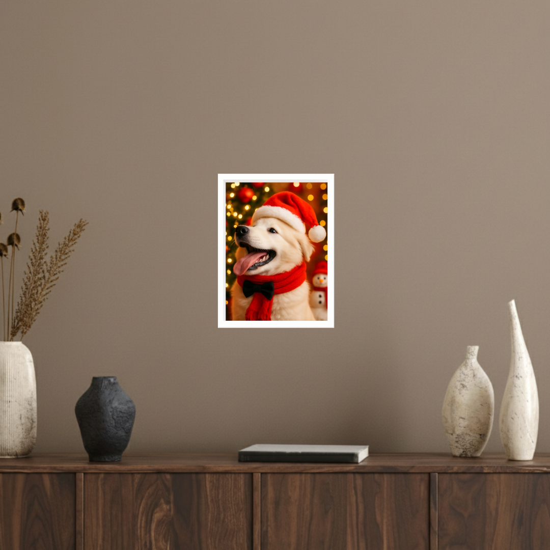 Retrato de Mascotas (hecho con IA) desde 20x20 cm, con foto impresa y adhesivos (Promo)