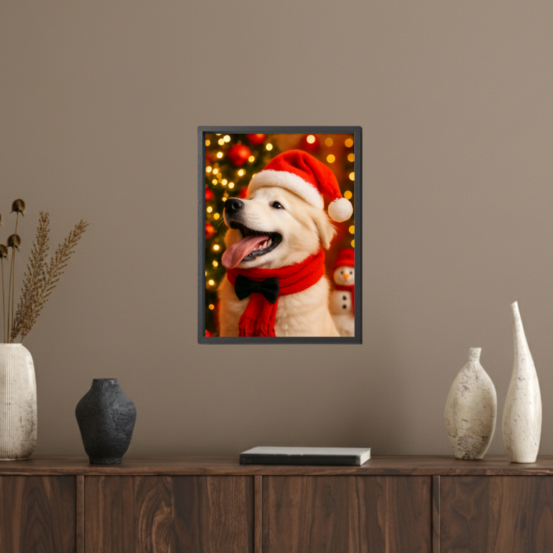 Retrato de Mascotas (hecho con IA) desde 20x20 cm, con foto impresa y adhesivos (Promo)