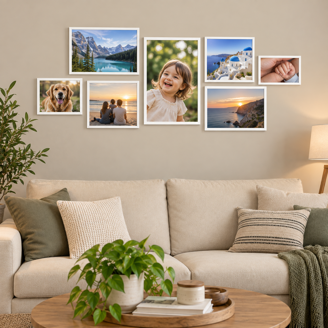 Conjunto  de cuadros 03 con foto impresa y adhesivos - Gallery 11