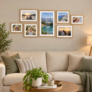 Conjunto  de cuadros 03 con foto impresa y adhesivos