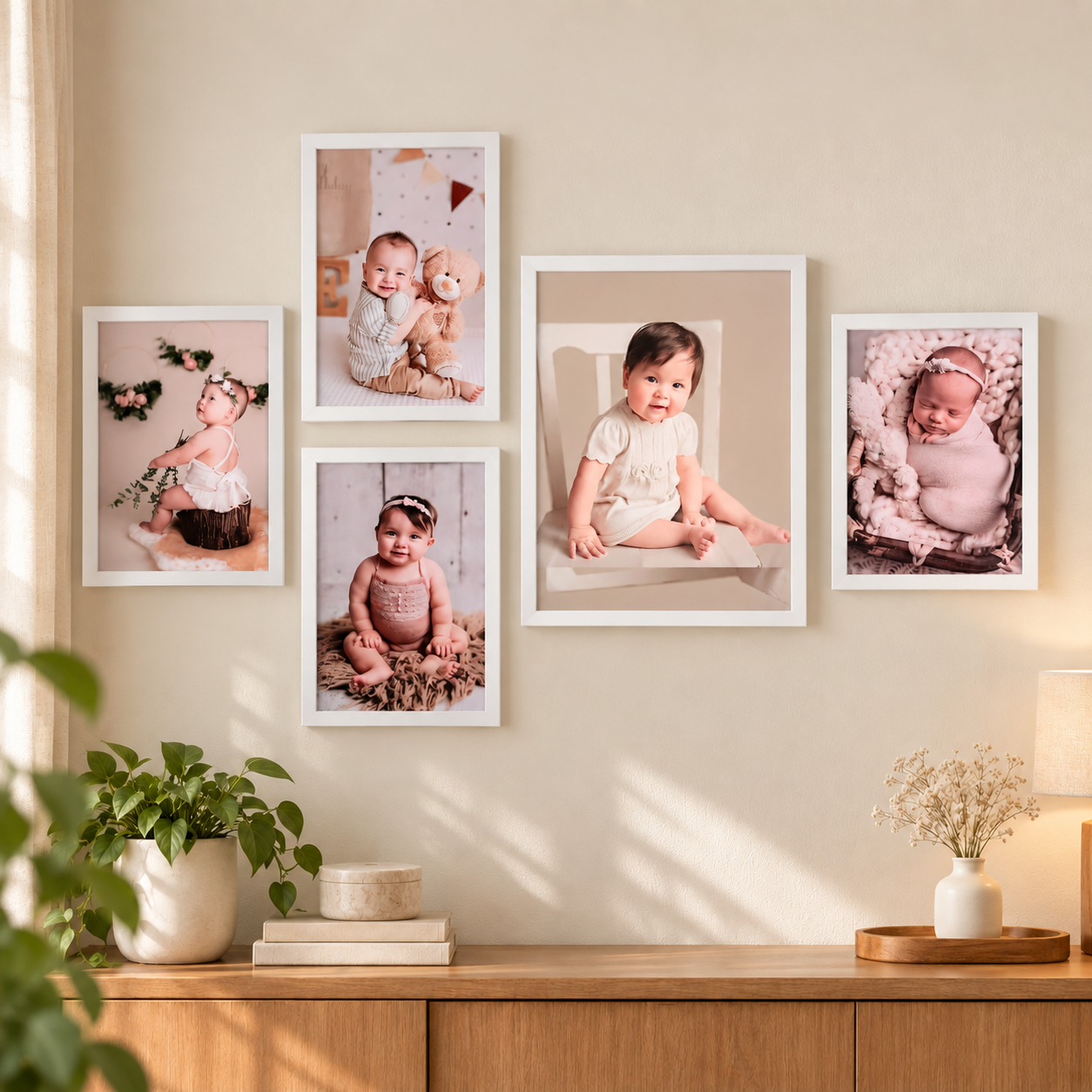 Conjunto de cuadros 01 con fotos y adhesivos - Gallery 13