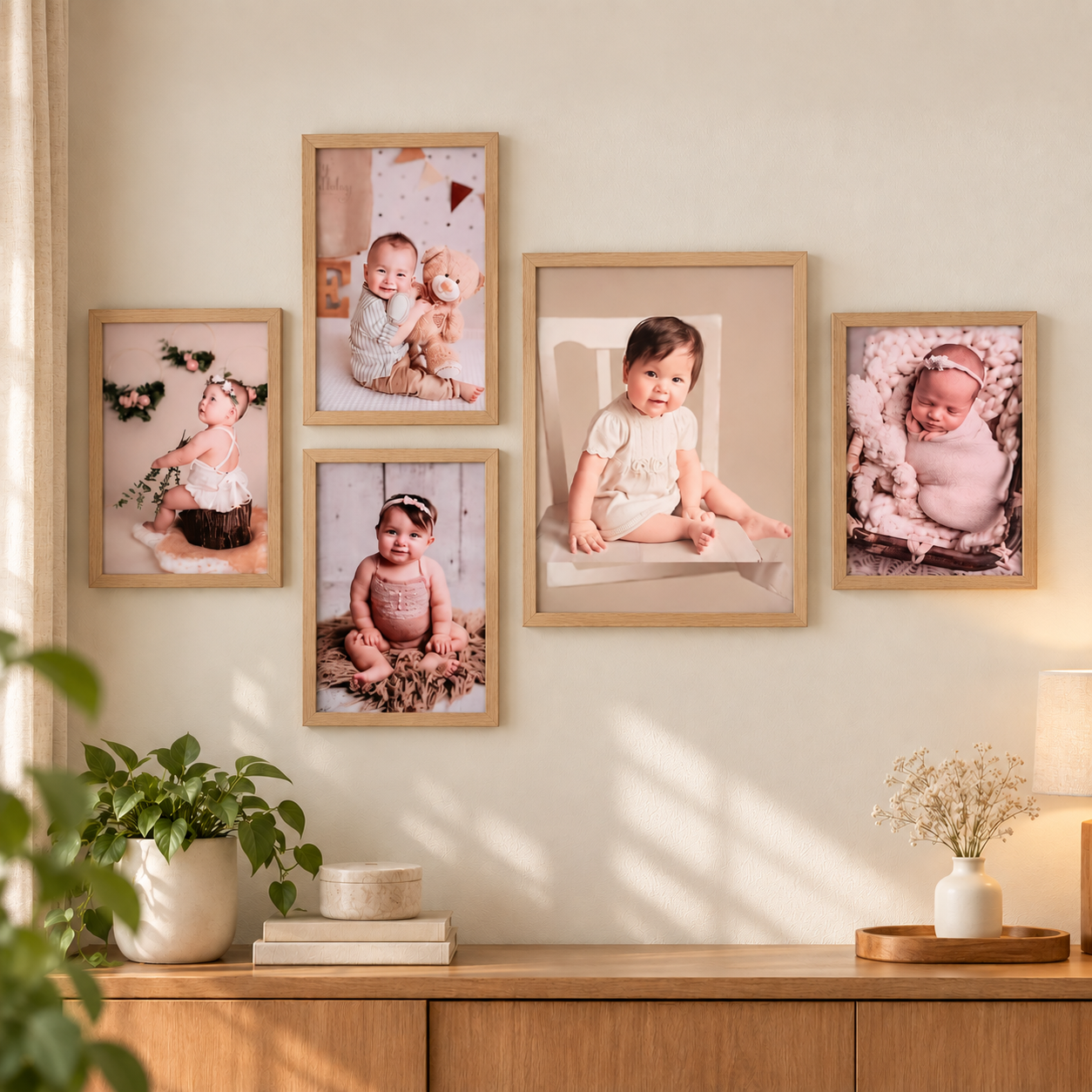 Conjunto de cuadros 01 con fotos y adhesivos - Gallery 12