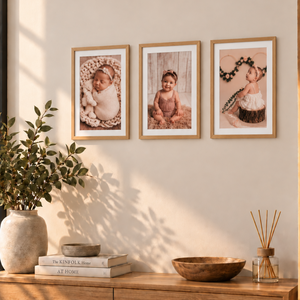 Pack 3 cuadros 20x30cm marco de madera con foto impresa y adhesivos 3M (Promo)