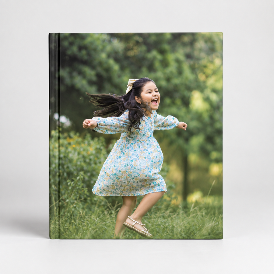 Fotoalbum Vertical de 24x20 cm, tapa dura y estampado personalizado