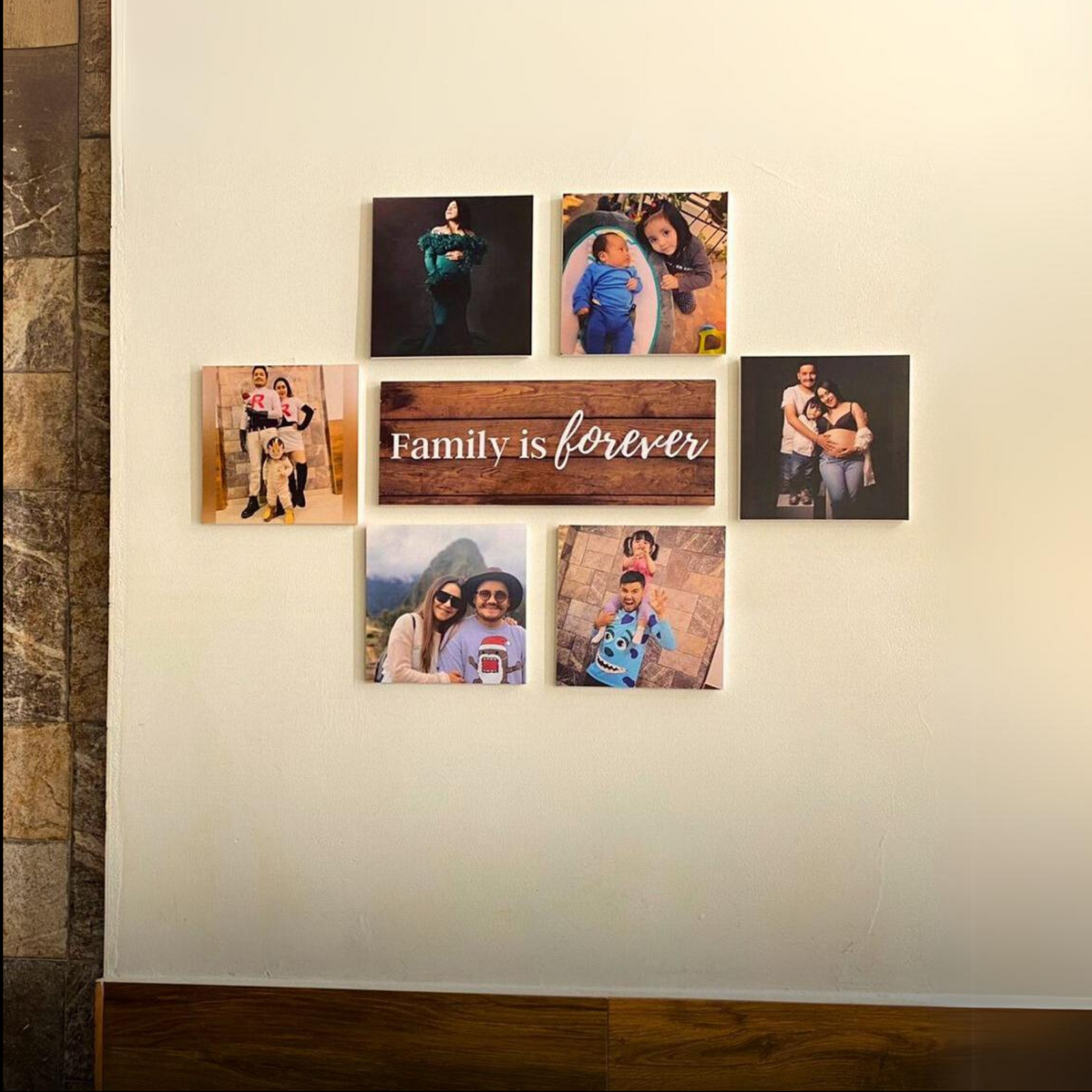 Set de 6 cuadros con foto impresa + 1 Letrero (Promo) - Image 1