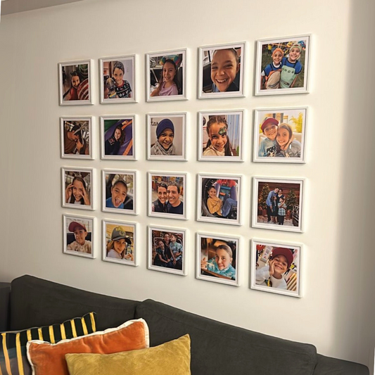 Set 20 cuadros 20x20 cm + foto impresa y adhesivos (Ofertas DDM💖)