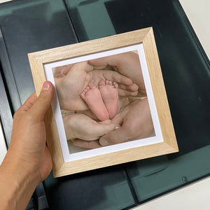 Cuadro de Madera de 20x20 cm con foto impresa y adhesivo 3M en la parte de atrás