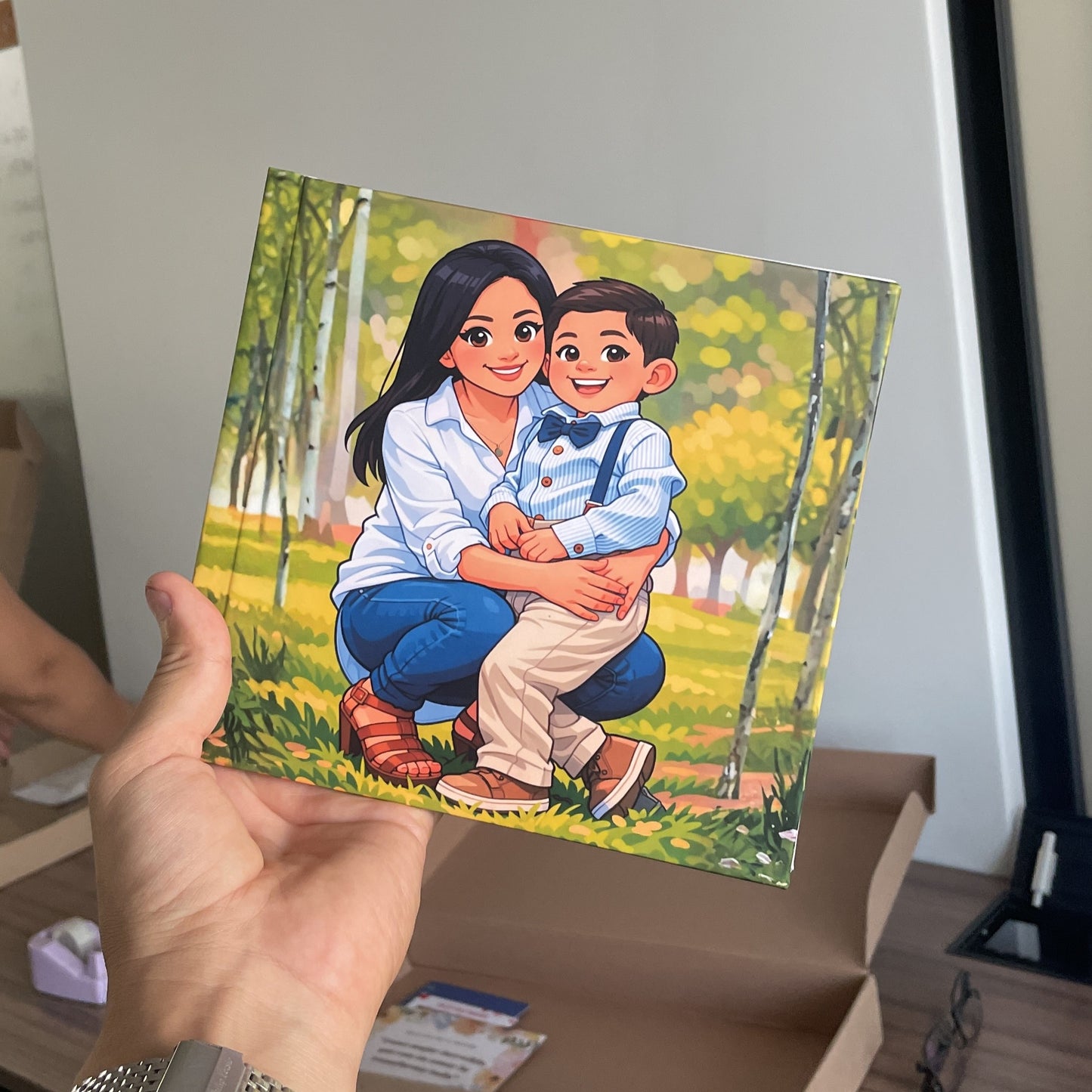 Album Mini con Diseño caricatura de 18x18 cm, tapa dura (Promo)