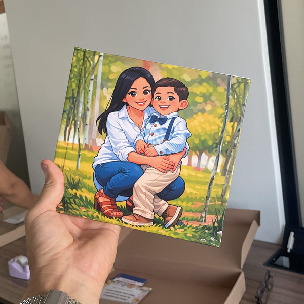 Album Mini con Diseño caricatura de 18x18 cm, tapa dura (Promo)