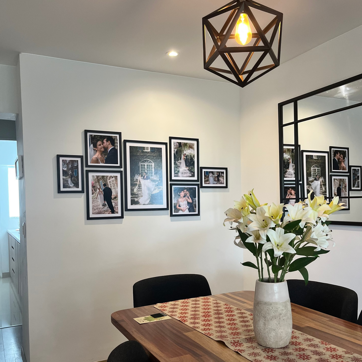 Conjunto  de cuadros 03 con foto impresa y adhesivos