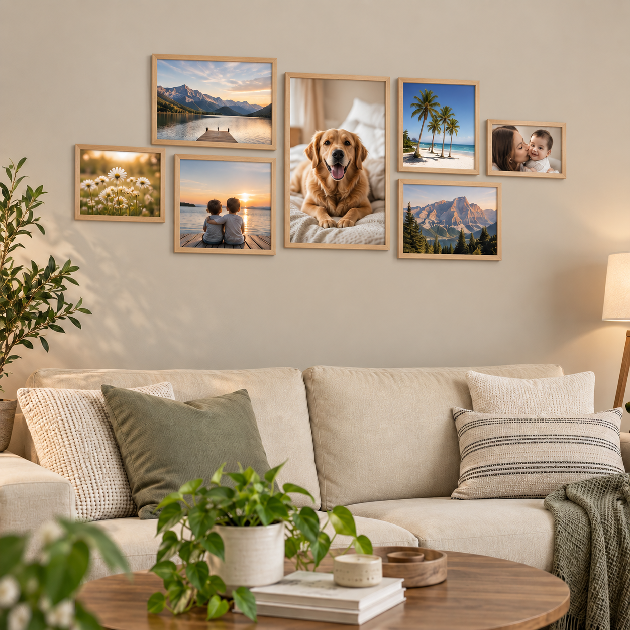 Conjunto  de cuadros 03 con foto impresa y adhesivos - Gallery 7
