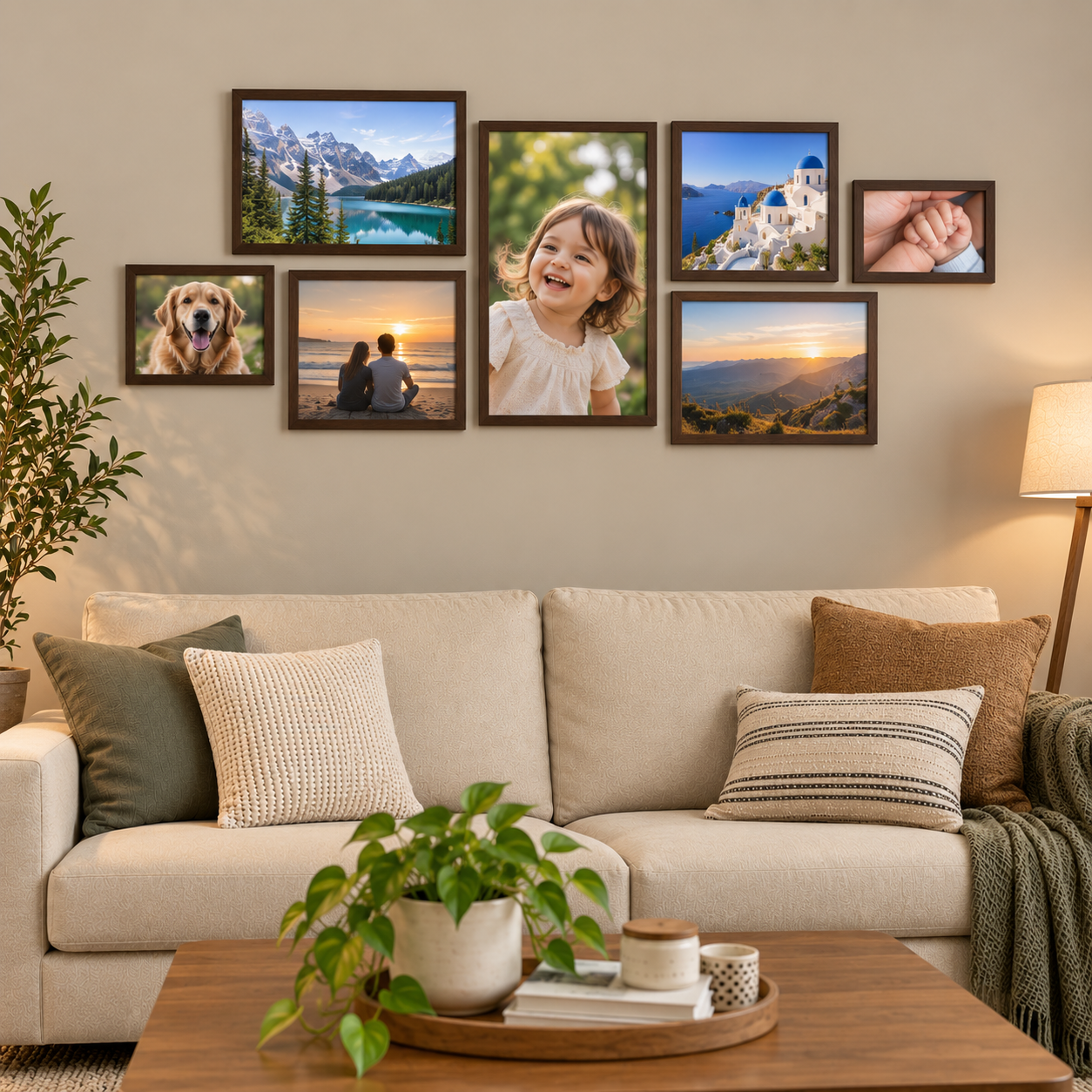 Conjunto  de cuadros 03 con foto impresa y adhesivos - Gallery 13