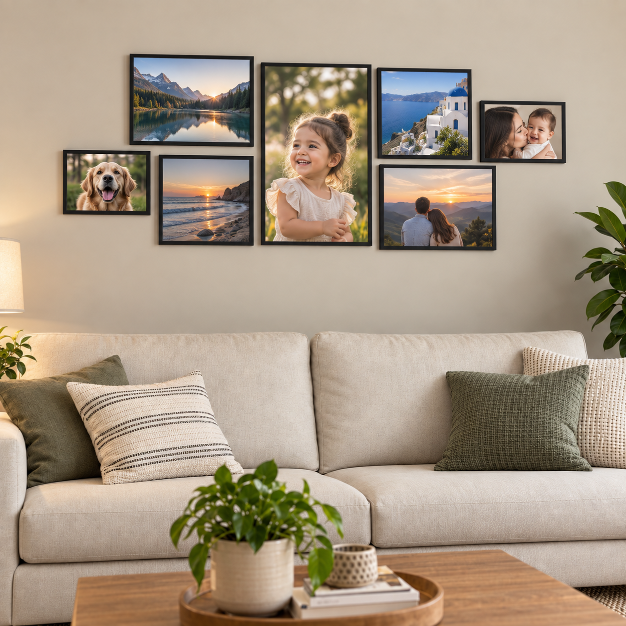 Conjunto  de cuadros 03 con foto impresa y adhesivos - Gallery 9