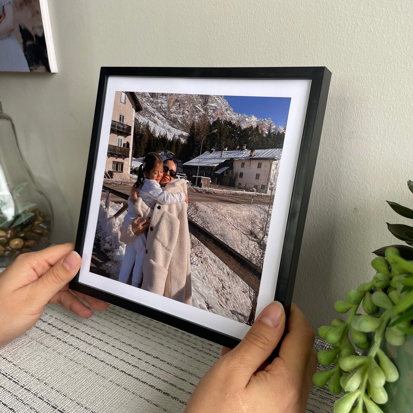 Set de 9 cuadros 20x20 cm + foto impresa y adhesivos (Ofertas DDM💖)